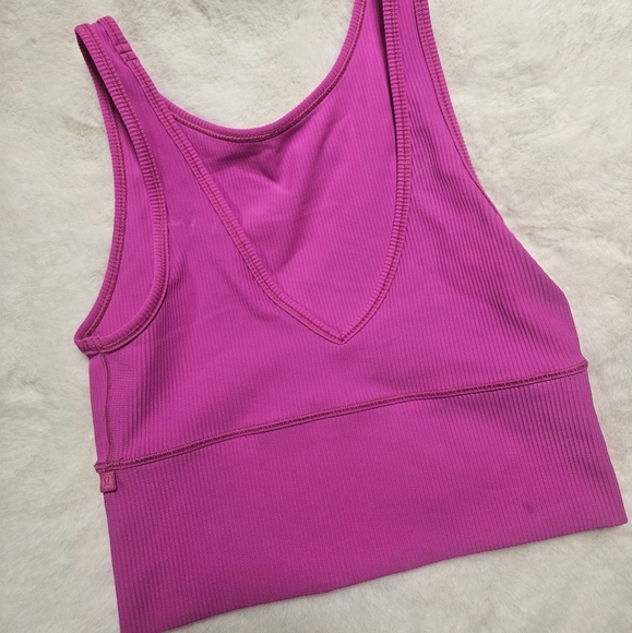 Lululemon Power Pivot tank Top Rib-sonic Pink Size 6 - Picture 2 of 6